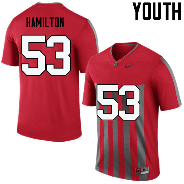 Youth Ohio State Buckeyes #53 Davon Hamilton Throwback Game College Stitched Football Jersey 23BX042EN